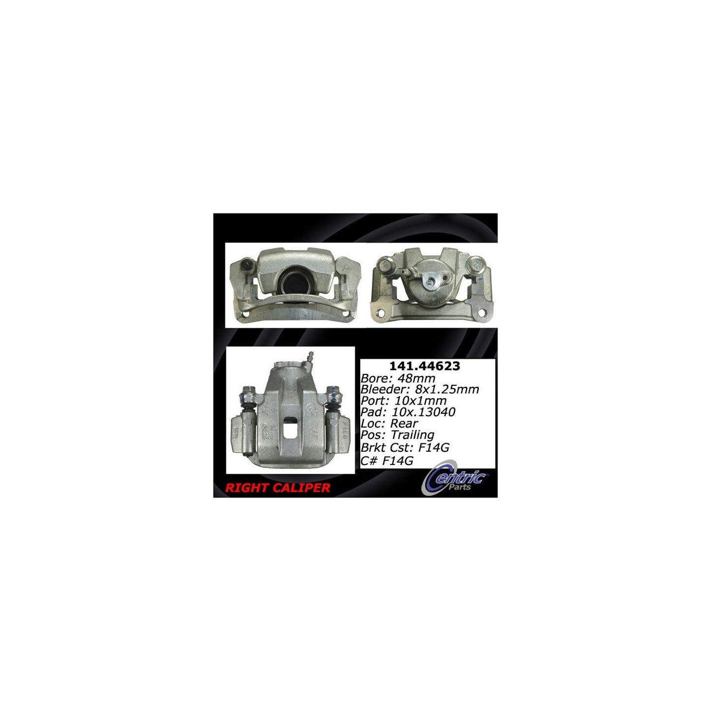 Centric Parts Disc Brake Caliper Semi-Loaded for 2008-2019 Toyota Sequoia & 2007-2015 Tundra 141.44623