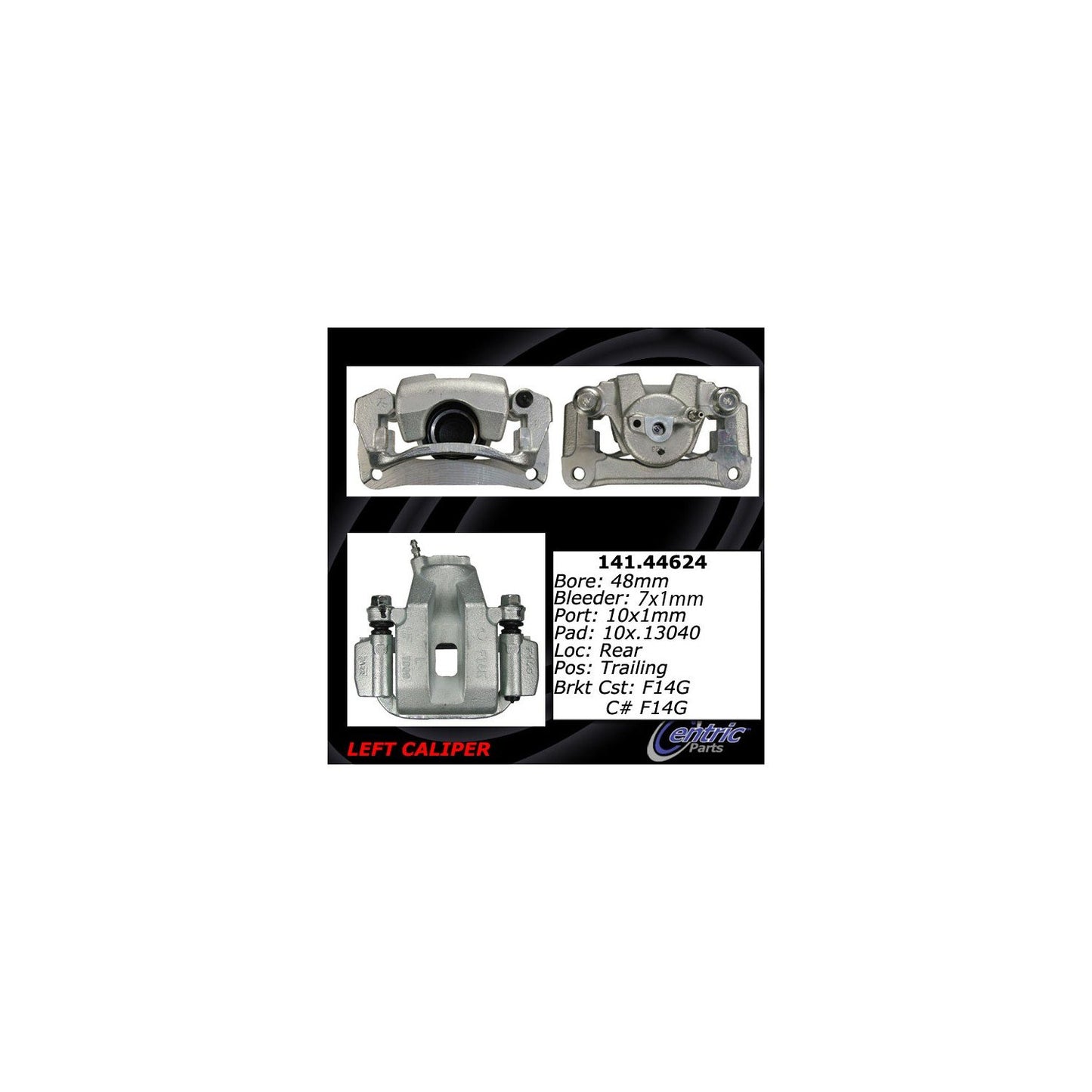 Centric Parts Disc Brake Caliper Semi-Loaded for 2008-2019 Toyota Sequoia & 2007-2015 Tundra 141.44624