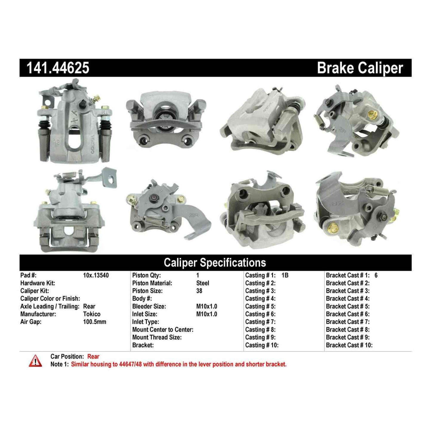 Centric Parts Semi-Loaded Brake Caliper 141.44625