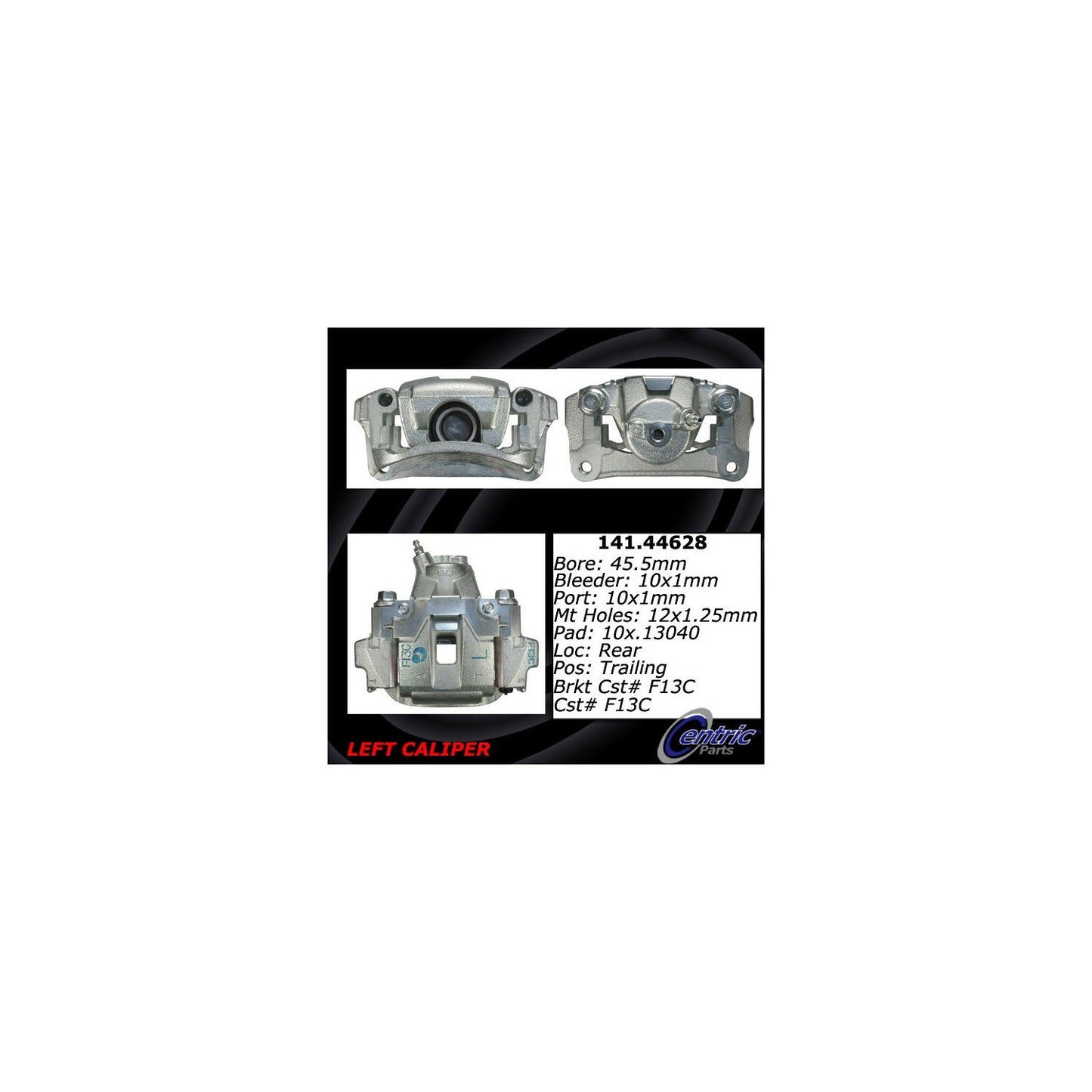 Centric Parts Disc Brake Caliper Semi-Loaded with Anti-Corrosion Finish for 2008-2011 Lexus LX570 Toyota Land Cruiser 2013-2016 141.44628
