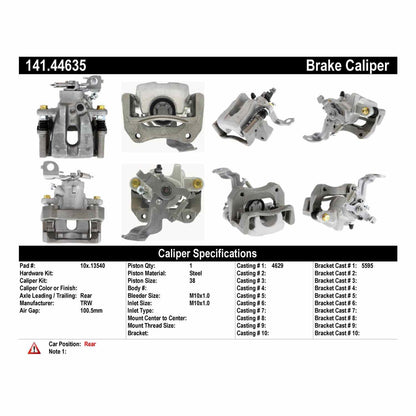 Centric Parts Semi-Loaded Brake Caliper 141.44635