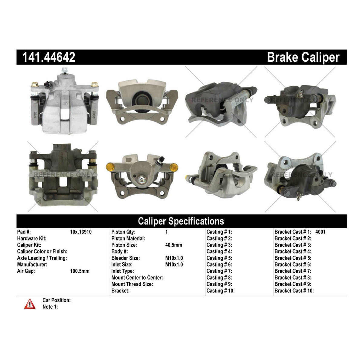 Centric Parts Semi-Loaded Brake Caliper 141.44642
