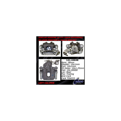 Centric Parts Disc Brake Caliper Semi-Loaded with Anti-Corrosion Finish for 2010-2015 Toyota Prius Plug-In 141.44648