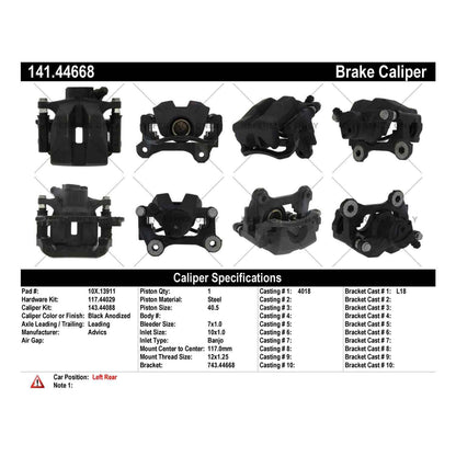 Centric Parts Semi-Loaded Brake Caliper 141.44668