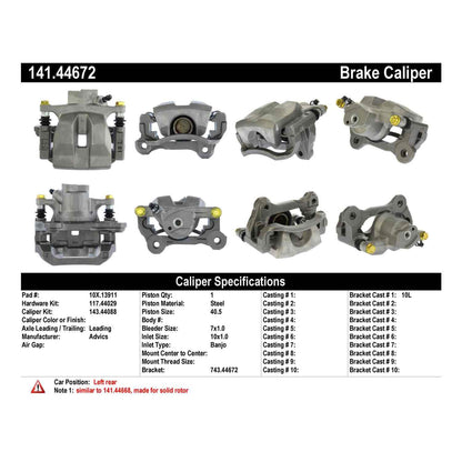 Centric Parts Semi-Loaded Brake Caliper 141.44672
