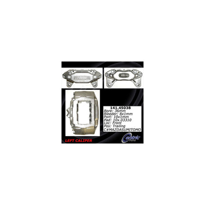 Stoptech Centric 93-95 Mazda RX-7 Remanufactured Semi-Loaded Front Driver Side Brake Caliper 141.45038