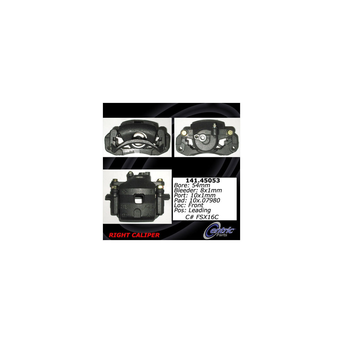 Centric Parts Disc Brake Caliper Semi-Loaded with Anti-Corrosion Finish for 1999-2001 Mazda Protege 141.45053