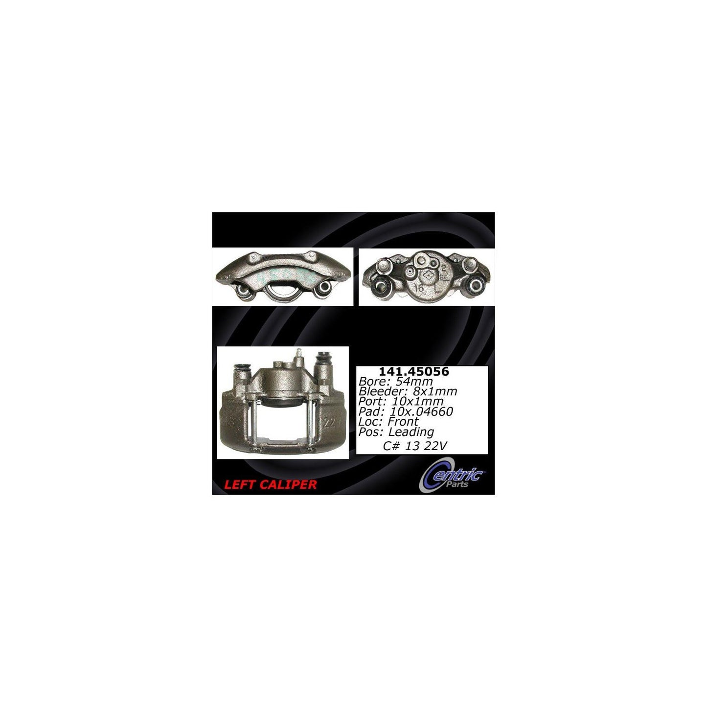 Centric Parts Semi-Loaded Brake Caliper 141.45056