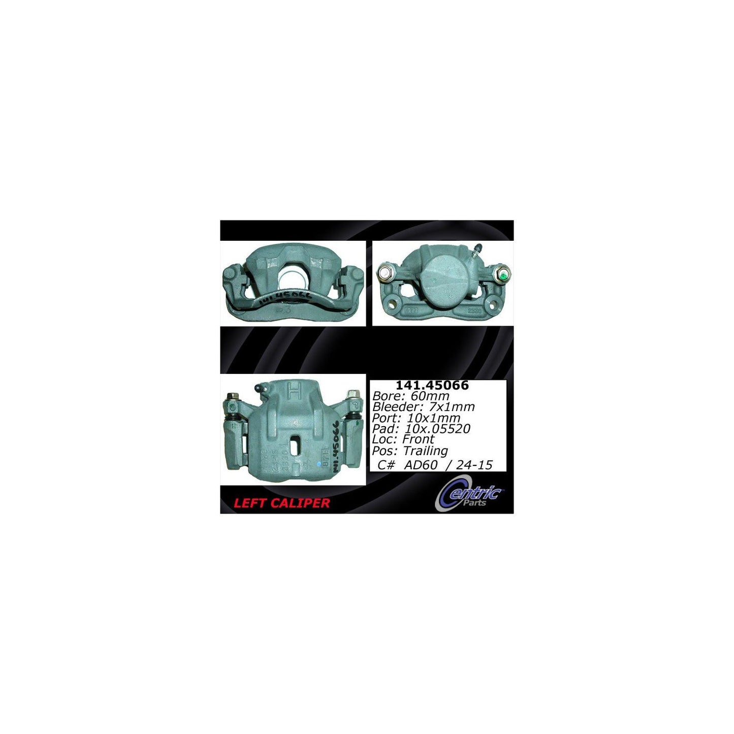 Stoptech Centric 92-95 Mazda 929 Front Left Semi Loaded Brake Caliper 141.45066