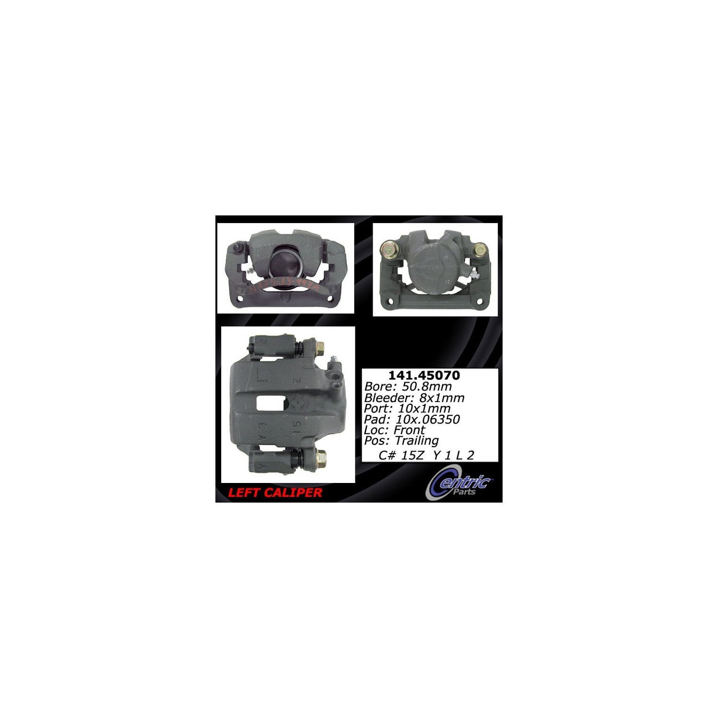 Stoptech Centric 94-02 Mazda Miata Remanufactured Semi-Loaded Front Left Side Brake Caliper 141.45070