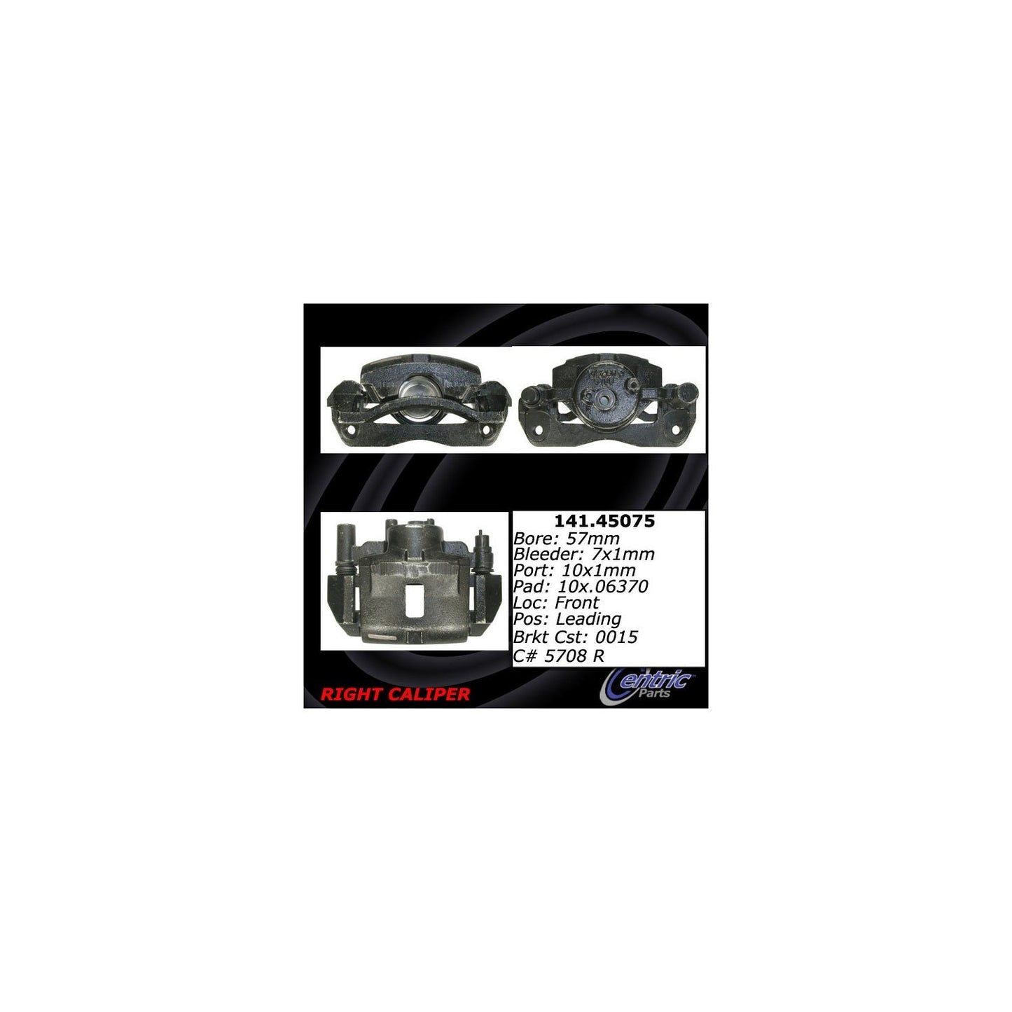 Centric Parts Semi-Loaded Brake Caliper 141.45075