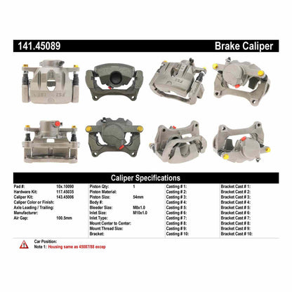 Centric Parts Disc Brake Caliper with anti-corrosion finish