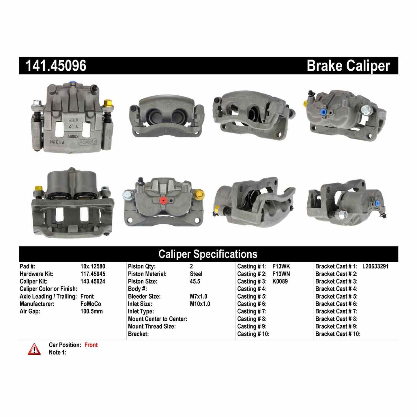 Centric Parts Disc Brake Caliper with anti-corrosion finish
