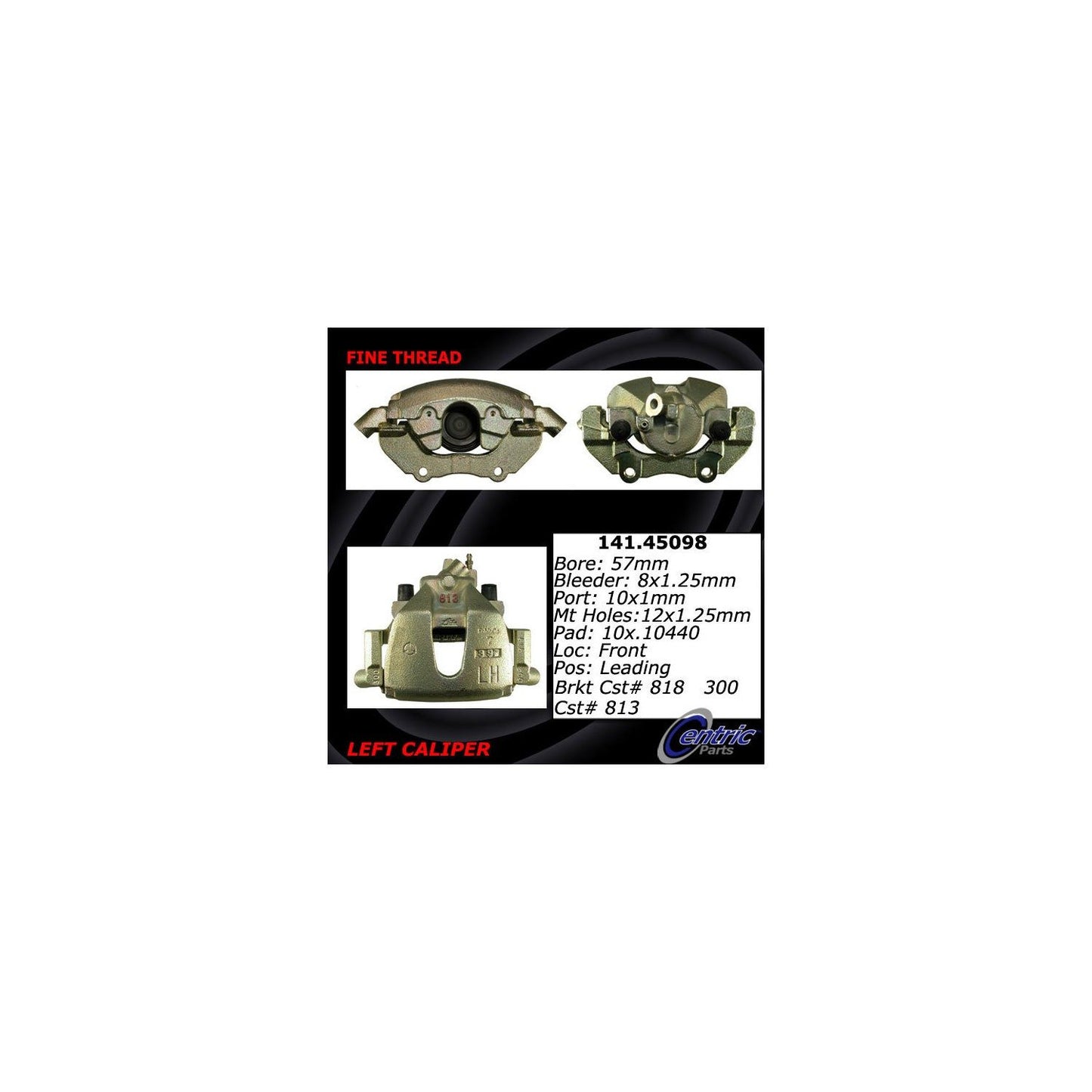 Centric Parts Disc Brake Caliper with anti-corrosion finish