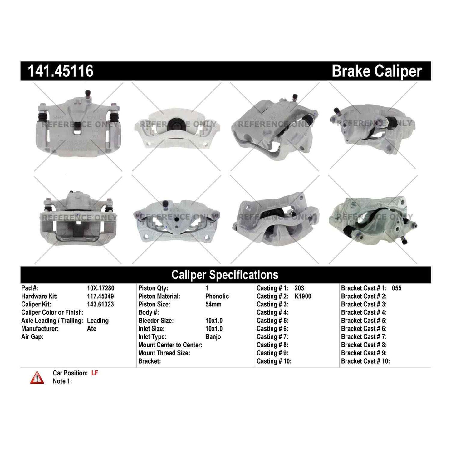 Stoptech Centric 16-17 Mazda CX-3 Semi-Loaded Front Drivers Side Rebuilt Brake Caliper 141.45116