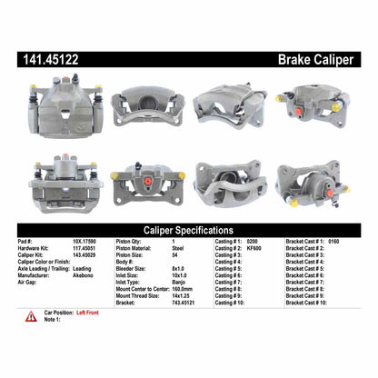StopTech Semi-Loaded Brake Caliper 141.45122