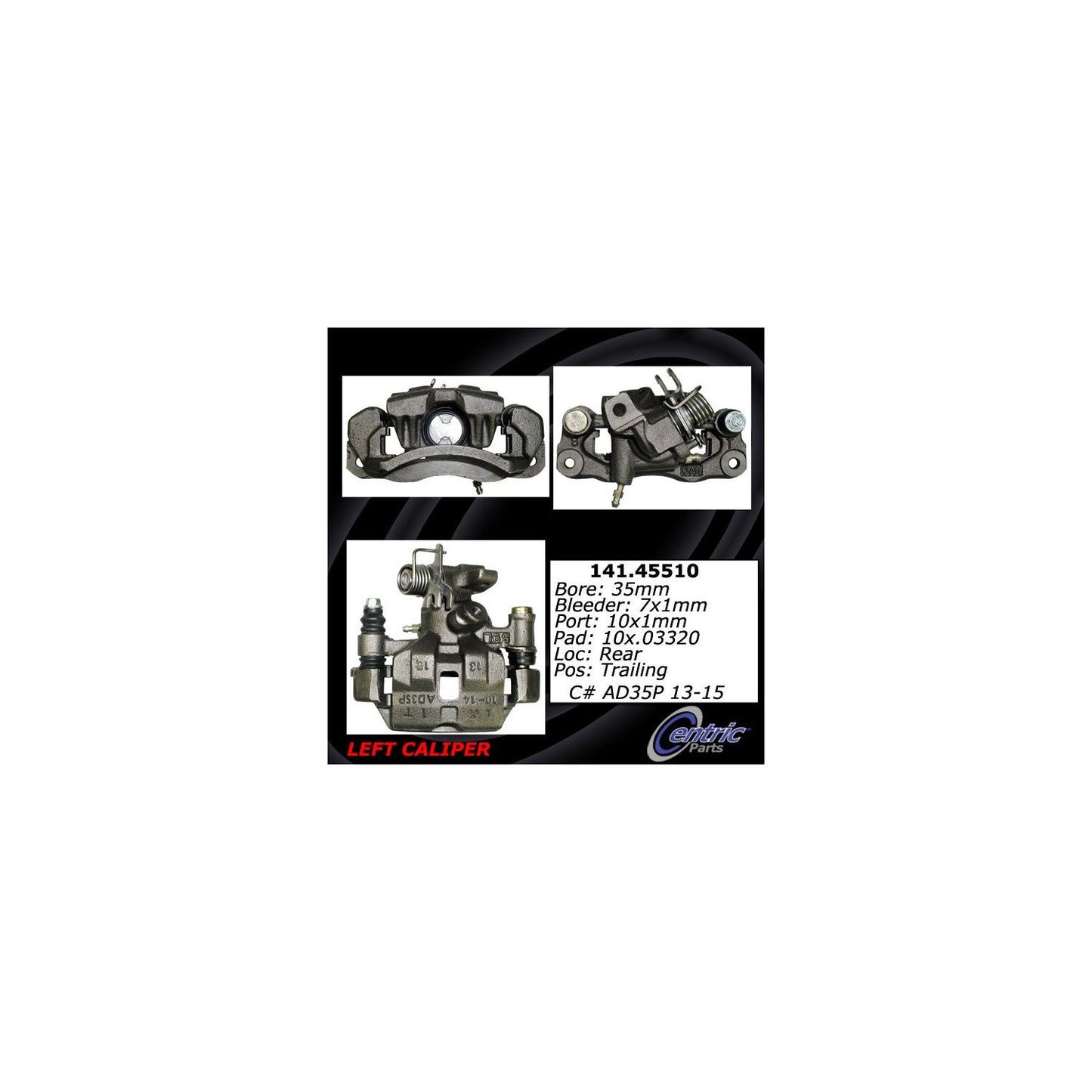 Centric Parts Disc Brake Caliper Semi-Loaded for 141.45510