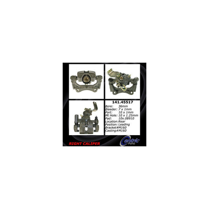 Centric Parts Disc Brake Caliper Semi-Loaded with Anti-Corrosion Finish for 141.45517