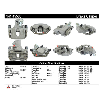 Centric Parts Semi-Loaded Brake Caliper 141.45535