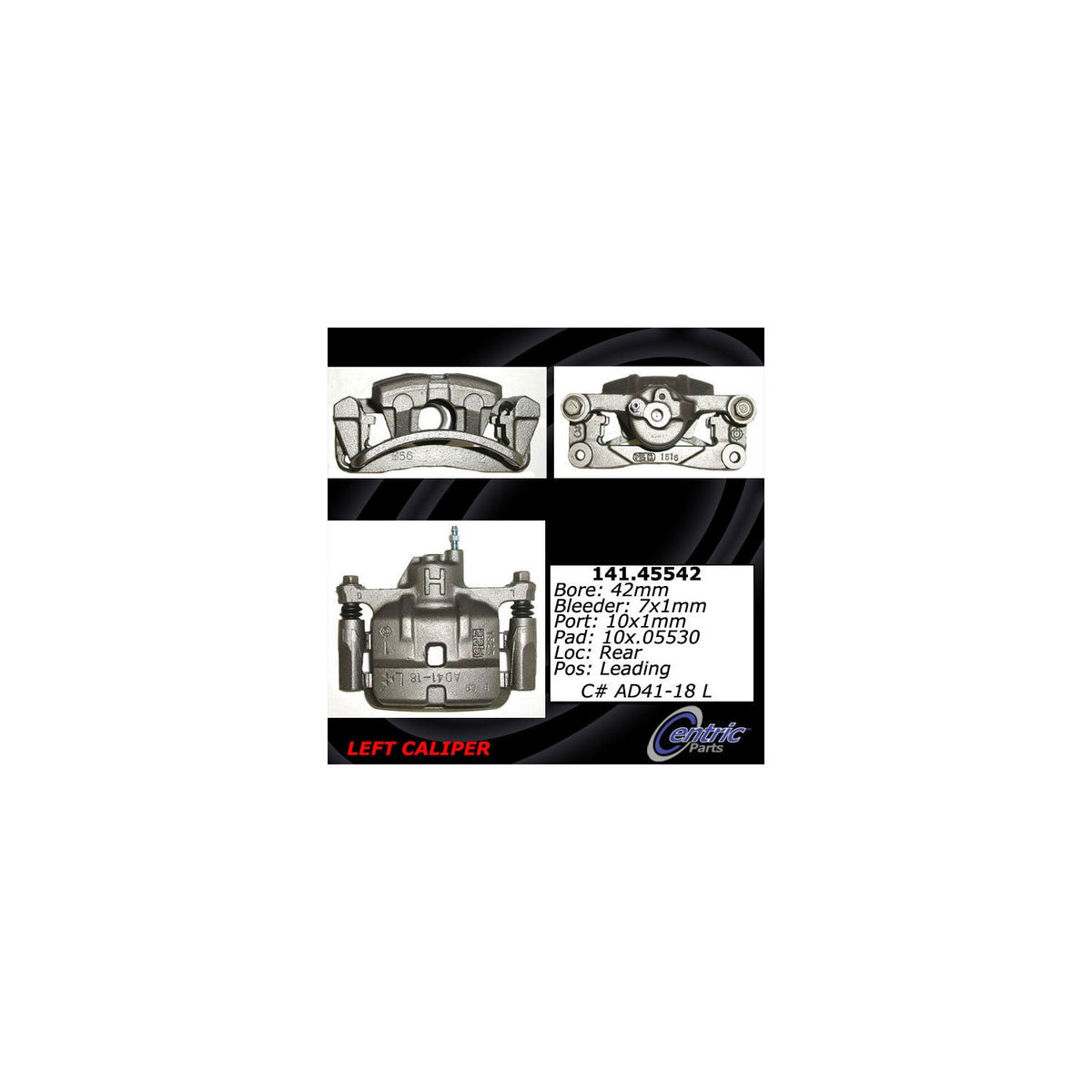 Centric Parts Semi-Loaded Brake Caliper 141.45542