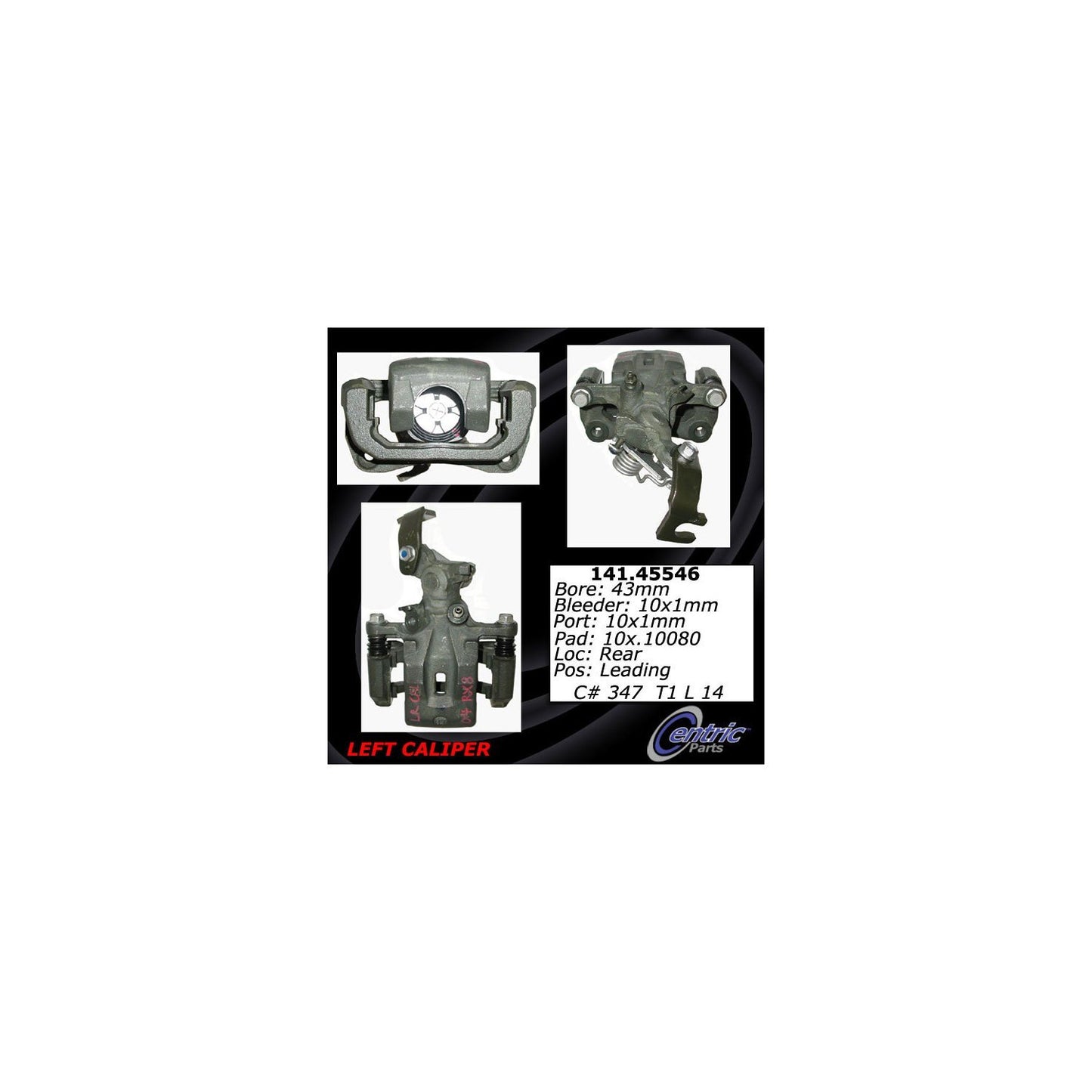 Stoptech Centric 04-11 Mazda RX-8 Semi Loaded Rear Left Side Rebuilt Caliper 141.45546