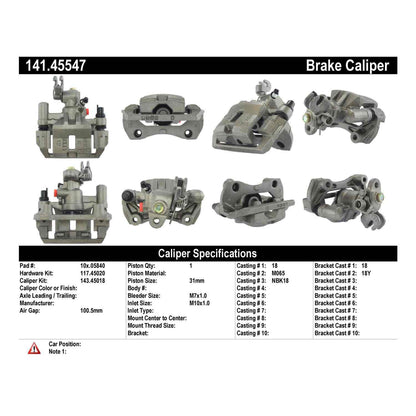 Centric Parts Semi-Loaded Brake Caliper 141.45547