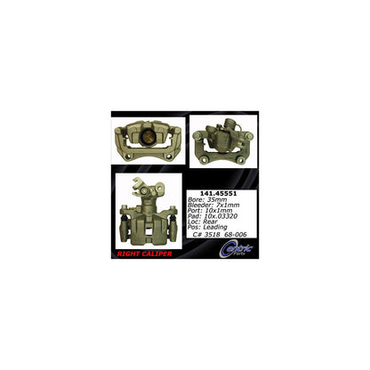Stoptech Centric Semi-Loaded Brake Caliper - Rear Right 141.45551