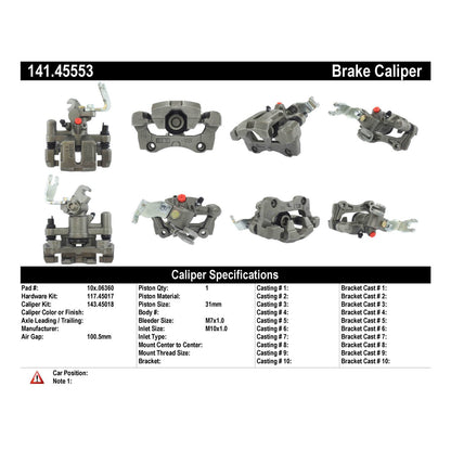 Centric Parts Semi-Loaded Brake Caliper 141.45553