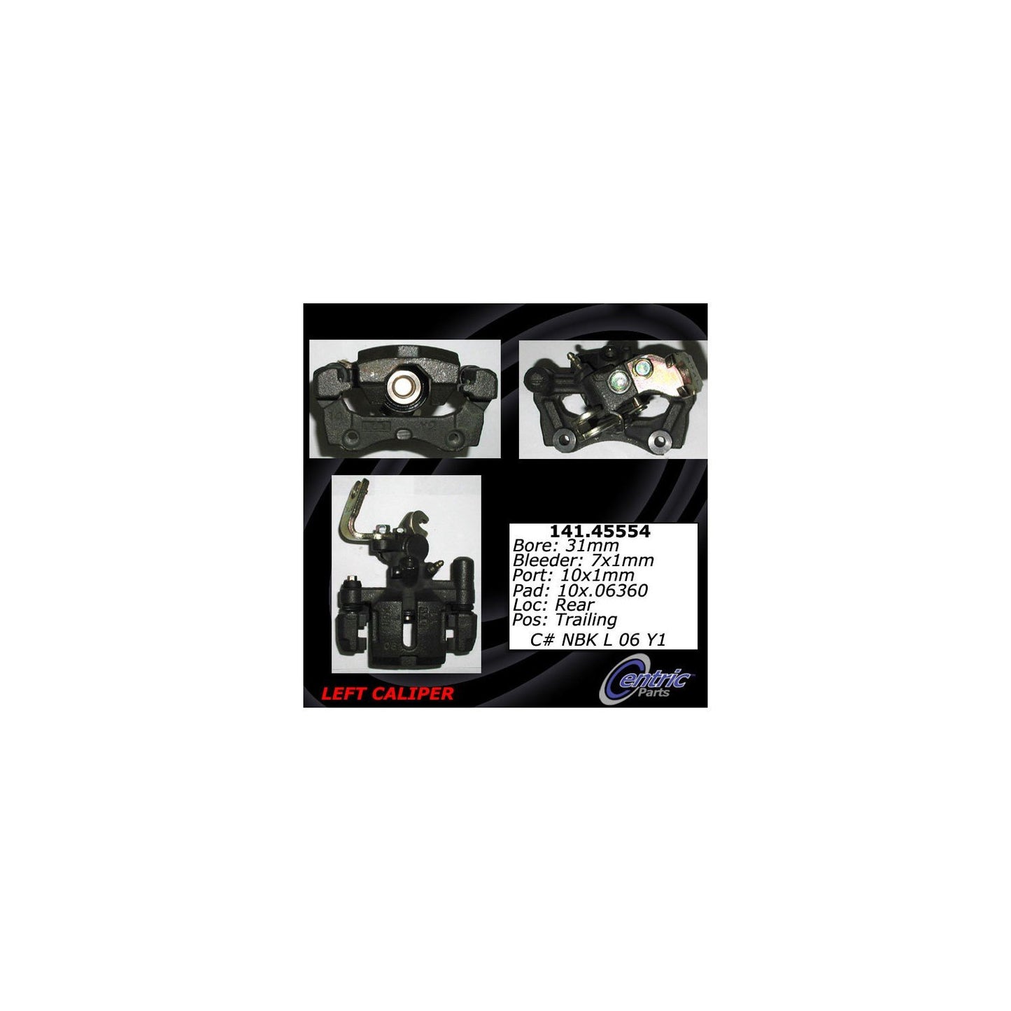 Centric Parts Disc Brake Caliper Semi-Loaded for 141.45554