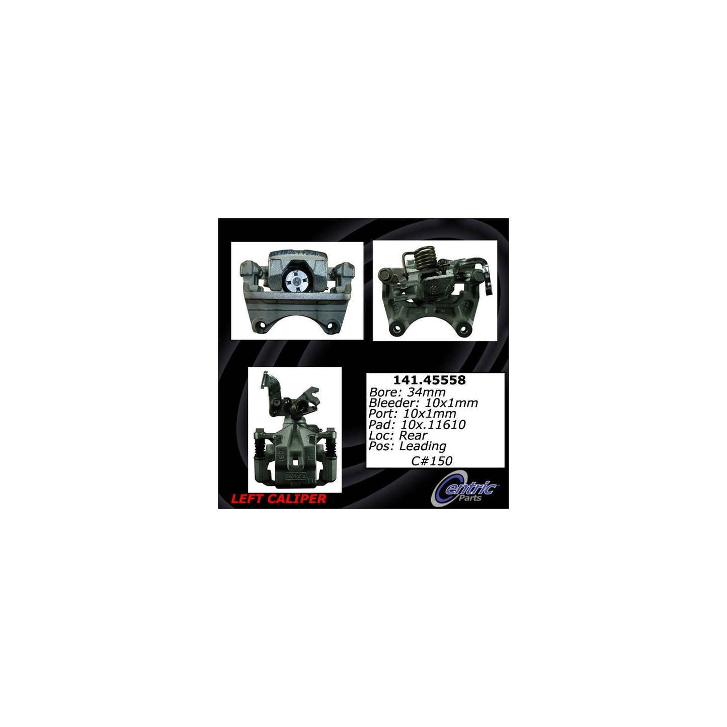 Stoptech Centric 06-07 Mazda 6 Semi-Loaded Rear Driver Side Remanufactured Brake Caliper 141.45558