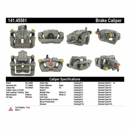 Centric Parts Semi-Loaded Brake Caliper 141.45561