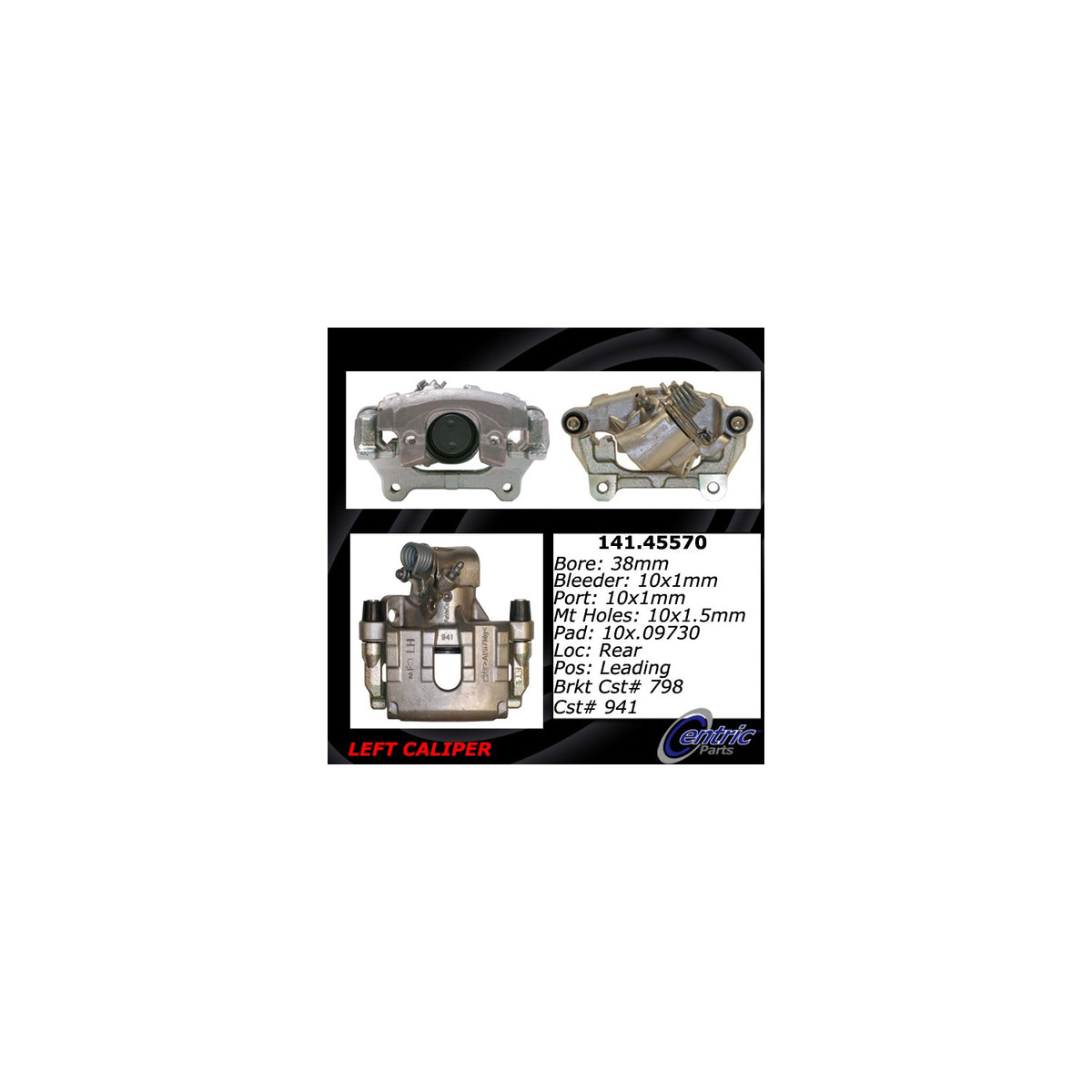 Centric Parts Disc Brake Caliper Semi-Loaded with Anti-Corrosion Finish for 2012-2017 Mazda 5 141.45570
