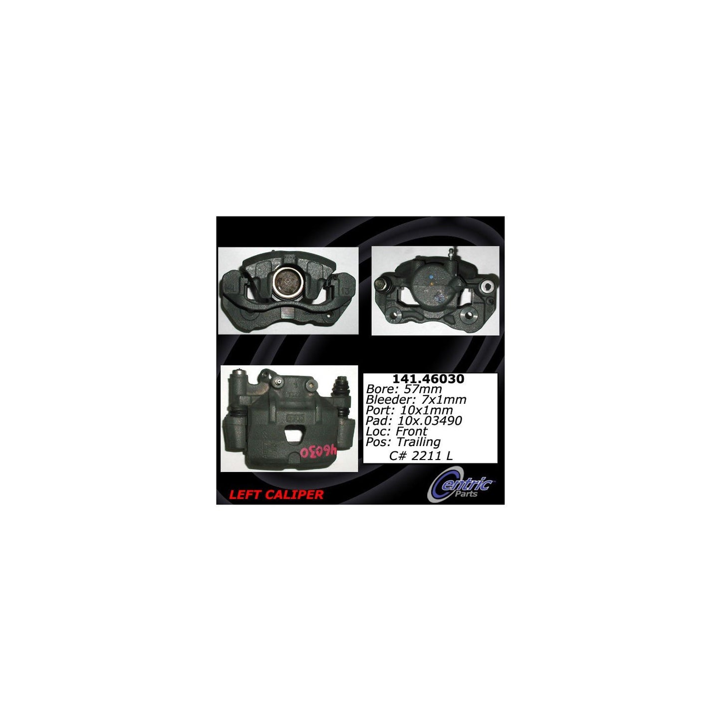 Centric Parts Disc Brake Caliper Semi-Loaded with Anti-Corrosion Finish for 1993-1986 Dodge Ram 50 141.46030
