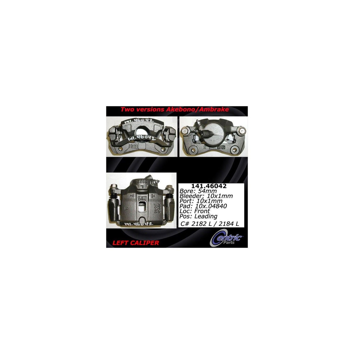 Centric Parts Semi-Loaded Brake Caliper 141.46042