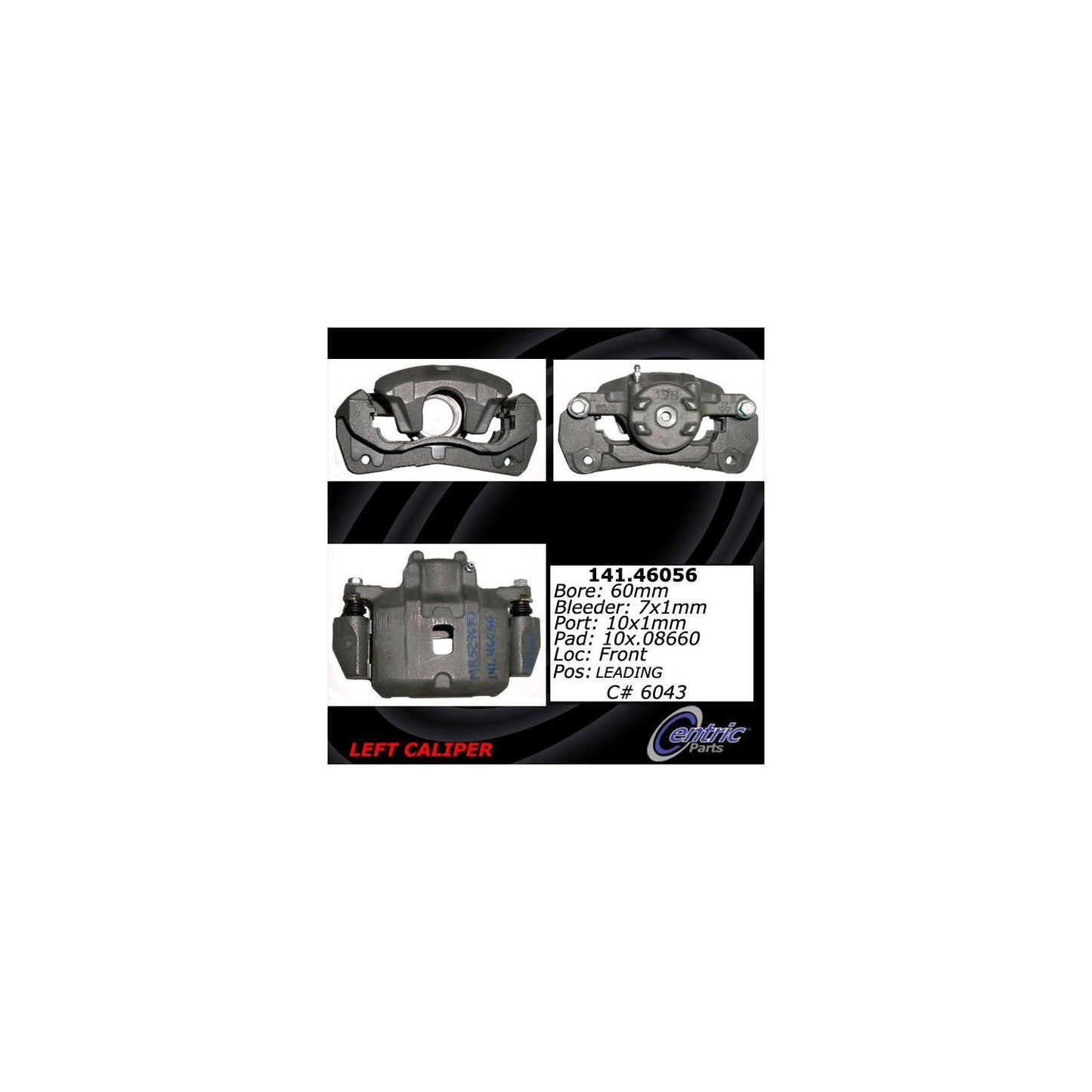 Stoptech Centric Semi-Loaded Brake Caliper - Front Left 141.46056
