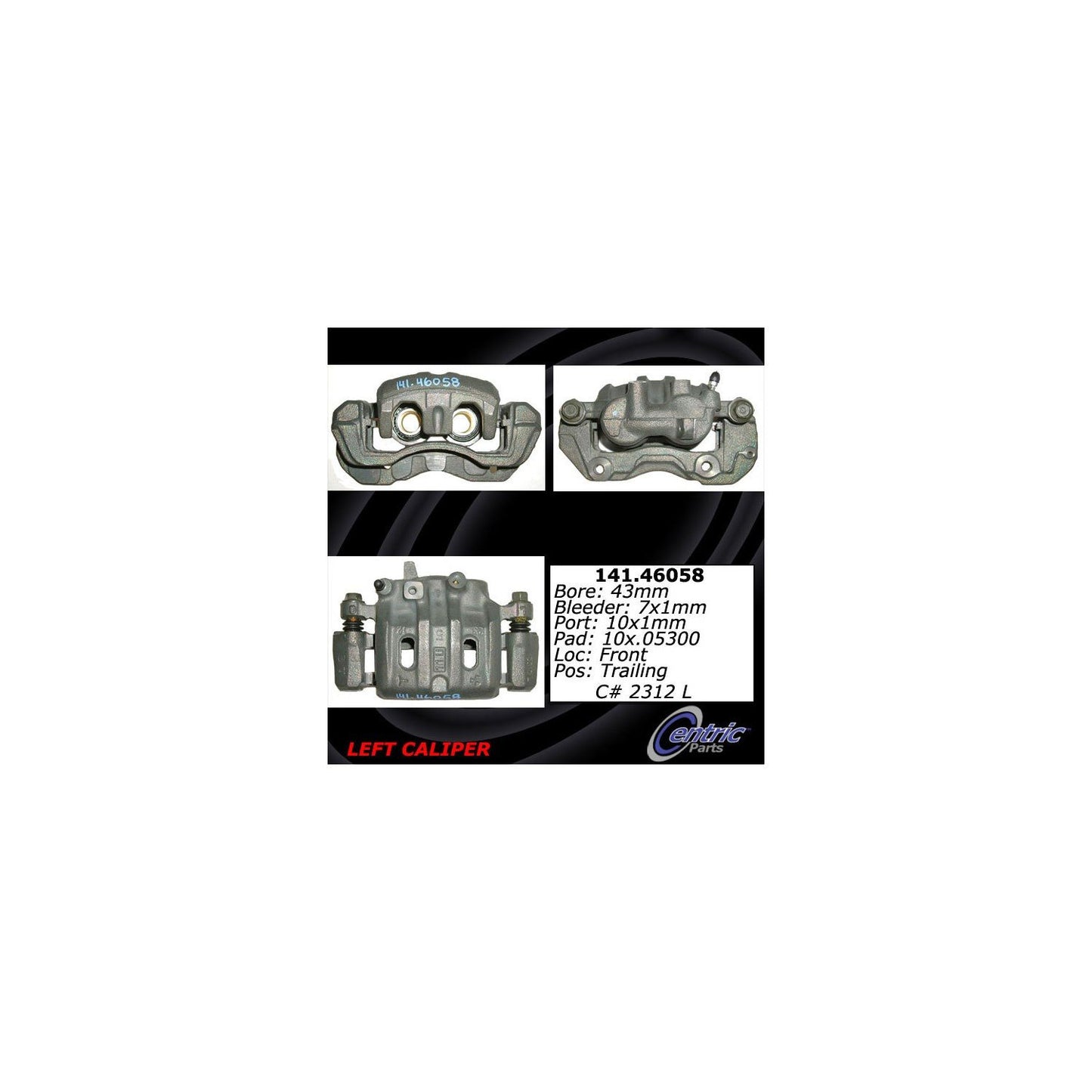 Centric Parts Semi-Loaded Brake Caliper 141.46058