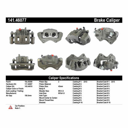 Centric Parts Semi-Loaded Brake Caliper 141.46077