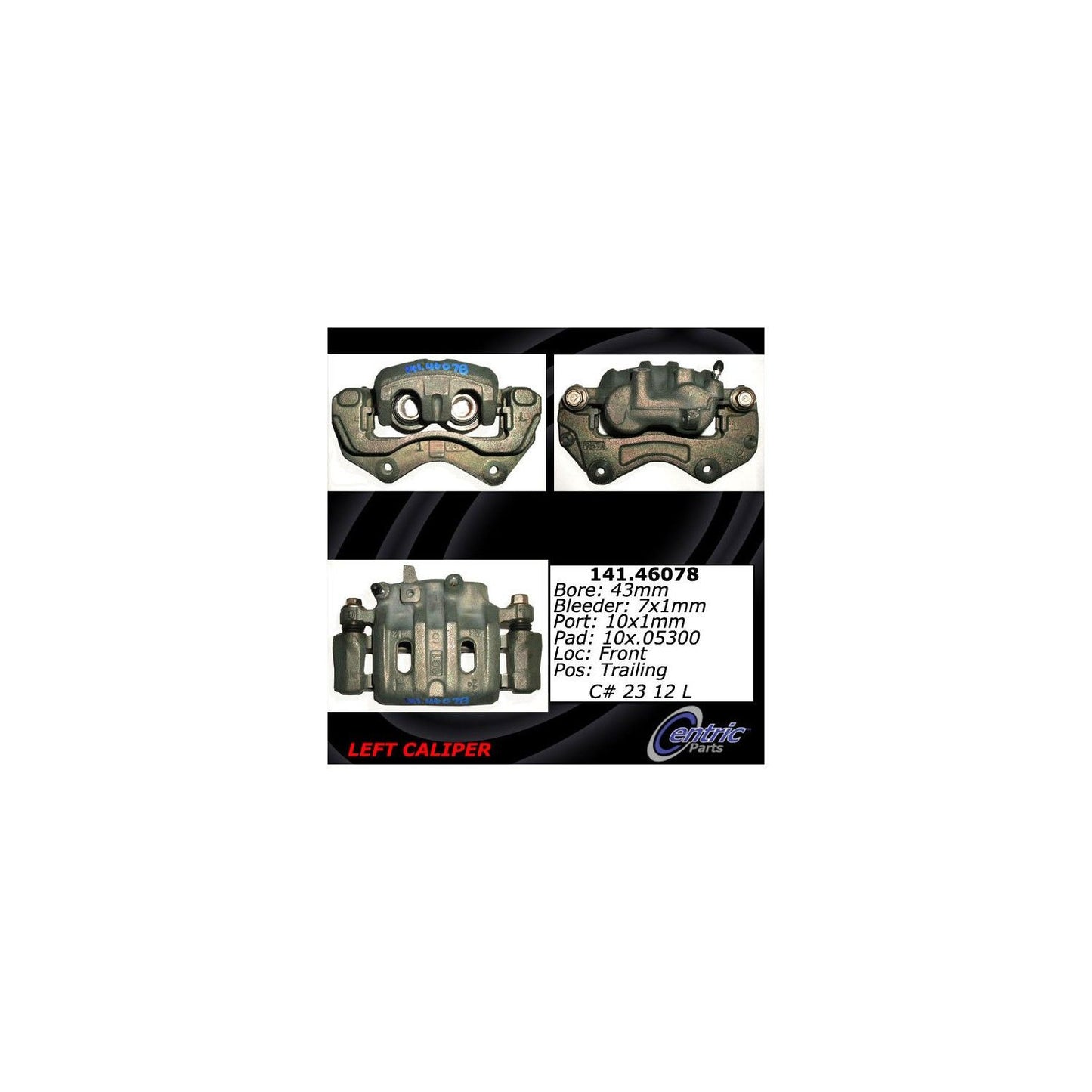 Centric Parts Disc Brake Caliper Semi-Loaded for 2000-2004 Mitsubishi Montero Sport 141.46078