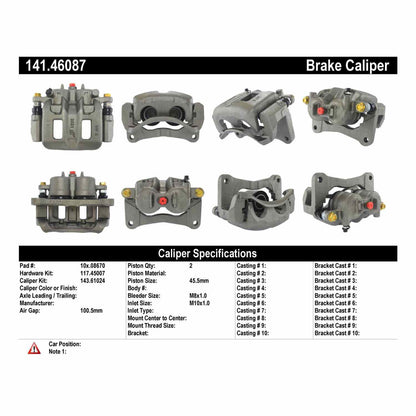 Centric Parts Semi-Loaded Brake Caliper 141.46087