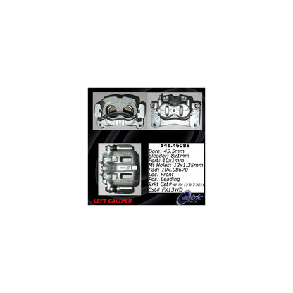 Centric Parts Disc Brake Caliper Semi-Loaded with Anti-Corrosion Finish for 2004-2011 Mitsubishi Endeavor 141.46088