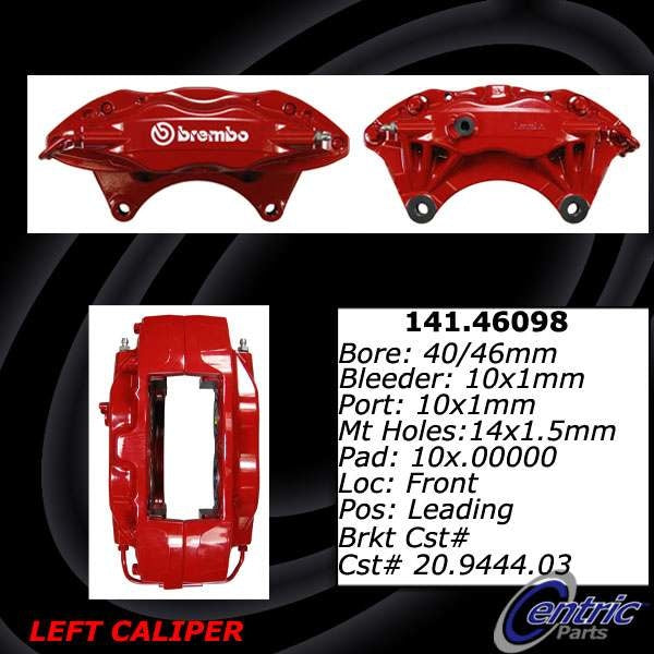 Centric Parts Semi-Loaded Disc Brake Caliper with Anti-Corrosion Finish 141.46098