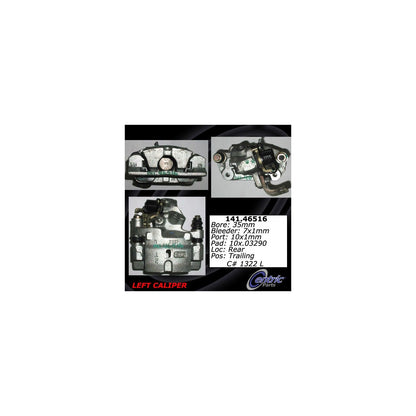Stoptech Centric 90-94 Mitsubishi Eclipse/Laser/Talon Left Rear Semi-Loaded Caliper 141.46516