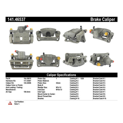 StopTech Semi-Loaded Brake Caliper 141.46537
