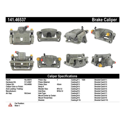 Centric Parts Disc Brake Caliper Semi-Loaded for 1992-2000 Mitsubishi Montero 141.46537