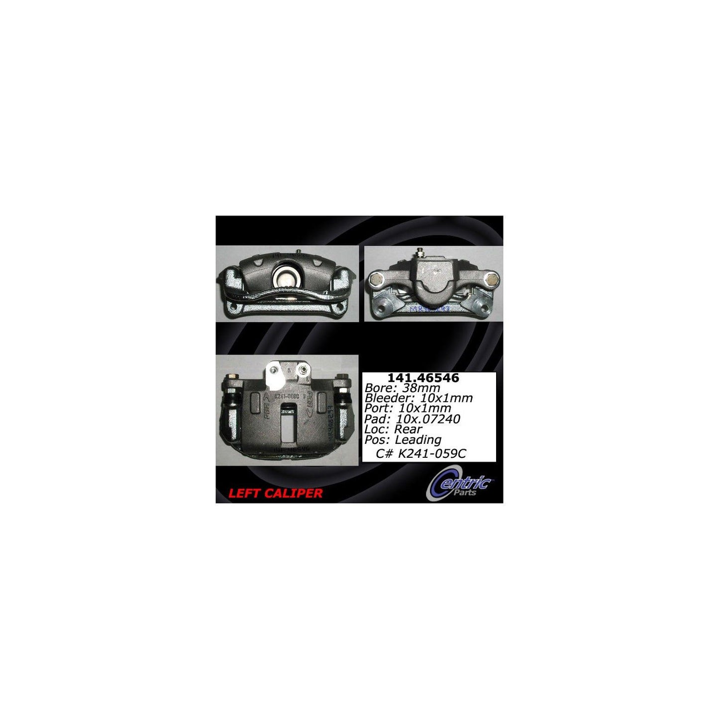 Centric Parts Disc Brake Caliper Semi-Loaded with anti-corrosion finish for 1997-2004 Mitsubishi Diamante 141.46546