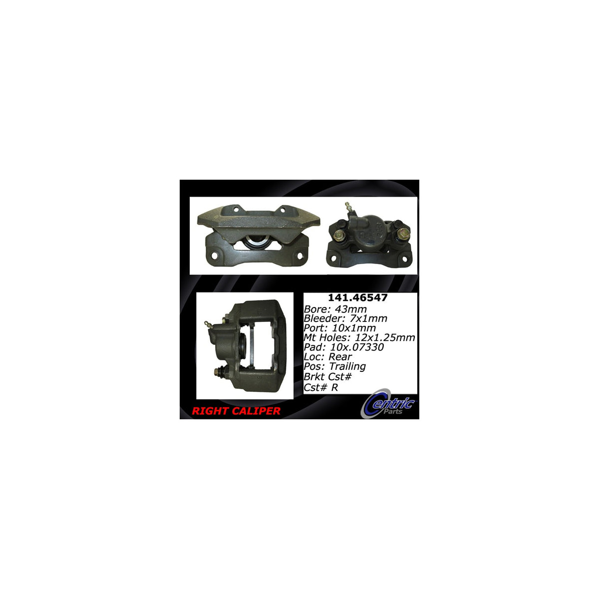 Centric Parts Semi-Loaded Brake Caliper 141.46547