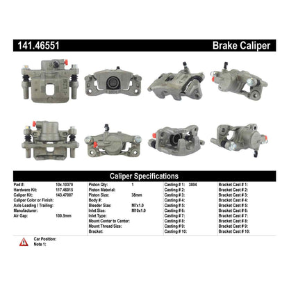Centric Parts Semi-Loaded Brake Caliper 141.46551