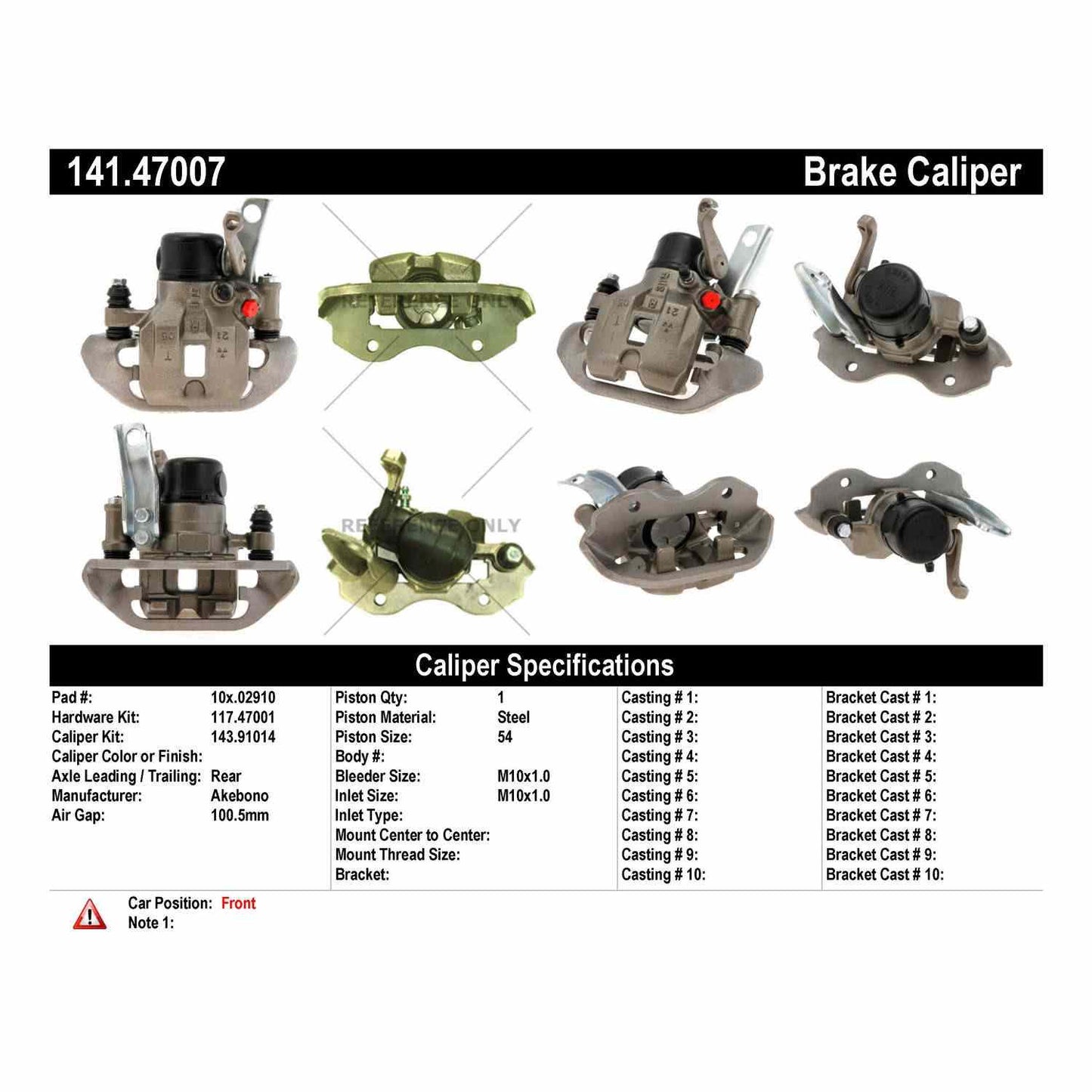 Stoptech Centric Semi-Loaded Brake Caliper - Front Right 141.47007