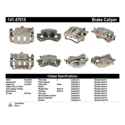 StopTech Semi-Loaded Brake Caliper 141.47015