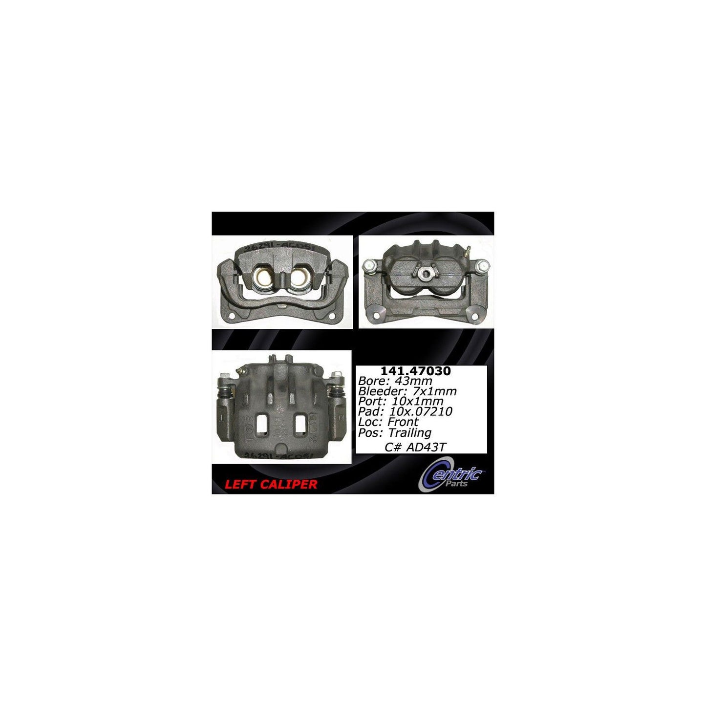 Centric Parts Semi-Loaded Brake Caliper 141.47030